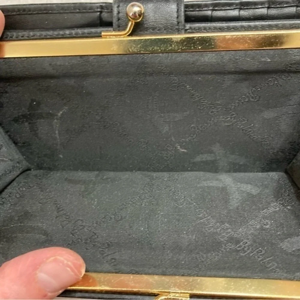 Paloma Picasso black leather wallet